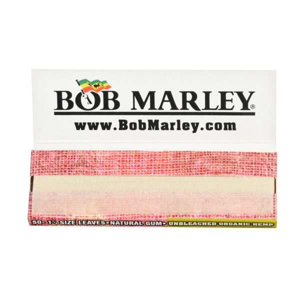BOB MARLEY 1 1/4 SIZE ORGANIC HEMP PAPERS 25/50 PACKS - Image 3