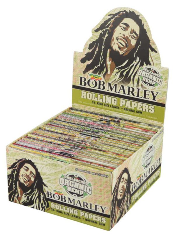 BOB MARLEY EXTRA LONG SIZE ORGANIC HEMP PAPERS 50/33 PACKS