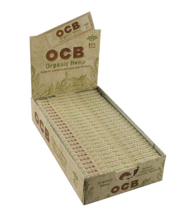 OCB ORGANIC HEMP ROLLING PAPERS 1&1/4 SIZE 24PCS