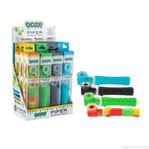 OOZE PIPER SILICONE GLASS PIPE + CHILLUM 1PC