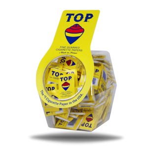 TOP GUMMED ROLLING PAPERS 144PCS JAR
