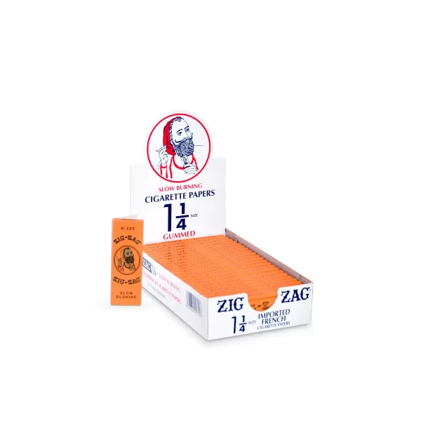 ZIG ZAG SLOW BURNING 1&1/4 SIZE GUMMED CIGARETTE PAPERS 24PCS