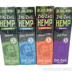 ZIG ZAG HEMP WRAPS 25/2 PACKS (2 FOR $0.99)