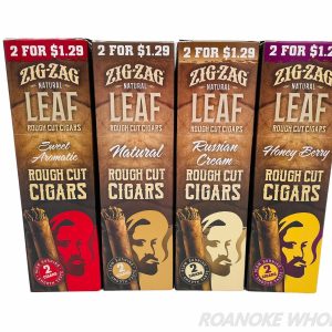 ZIG ZAG NATURAL LEAF ROUGH CUT CIGARS (2 FOR $1.29) 15/2 PACKS