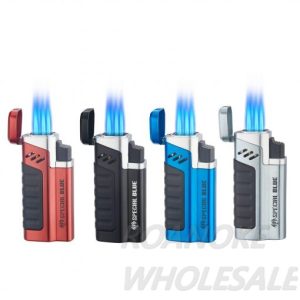 SPECIAL BLUE MINI TORCH LIGHTERS - 4 BARREL (LT134) 12PCS [NO SHIPPING]