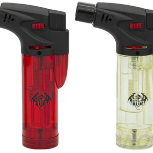 SPECIAL BLUE TORCH LIGHTERS - BERNIE DOUBLE PLASTIC (LT115) 12PCS [NO SHIPPING]