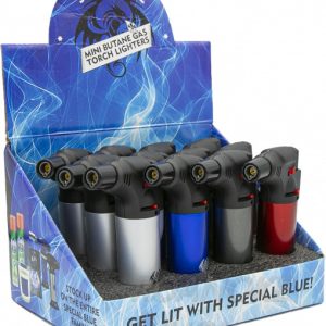 SPECIAL BLUE TORCH LIGHTERS - BERNIE METAL (LT110) 12PCS [NO SHIPPING]