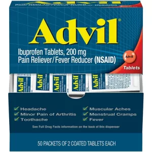 ADVIL (200MG) 25 PACKS OF 2-TABS EACH