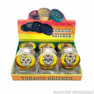 SWEET SKULLS 50MM METAL GRINDER 12PCS