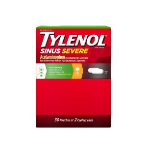 TYLENOL SINUS SEVERE (325MG) 25 PACKS OF 2-TABS EACH