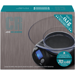 CR JDS KC-2000B PORTABLE DIGITAL SCALE 2,000G X 0.1G
