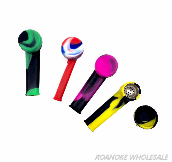 SILICONE SPOON PIPE WITH CAP 4" 10PCS - Image 2