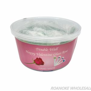 HAPPY VALENTINE GLASS ROSES JAR 36PCS