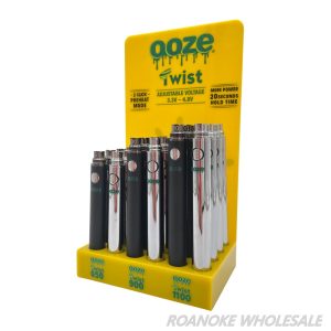 OOZE TWIST YELLOW BATTERY DISPLAY 24PCS