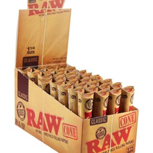 RAW CONE 1&1/4 SIZE CLASSIC PAPER 32/6 PACKS