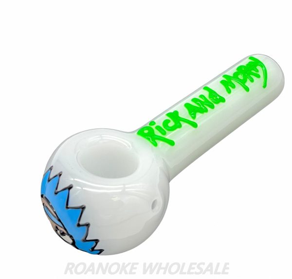 SPOON PIPE 4" RICK & MORTY GLOW IN THE DARK