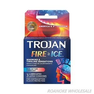 TROJAN FIRE & ICE LUBRICATED 6-PACK OF 3PCS