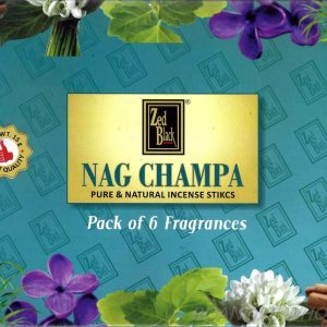 ZED BLACK NAG CHAMPA INCENSE STICKS 6 SCENTS