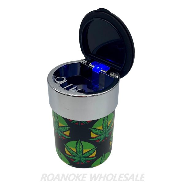 BUTT BUCKET LED ASHTRAYS - LEAF #1 DESIGN 6PCS - Image 2