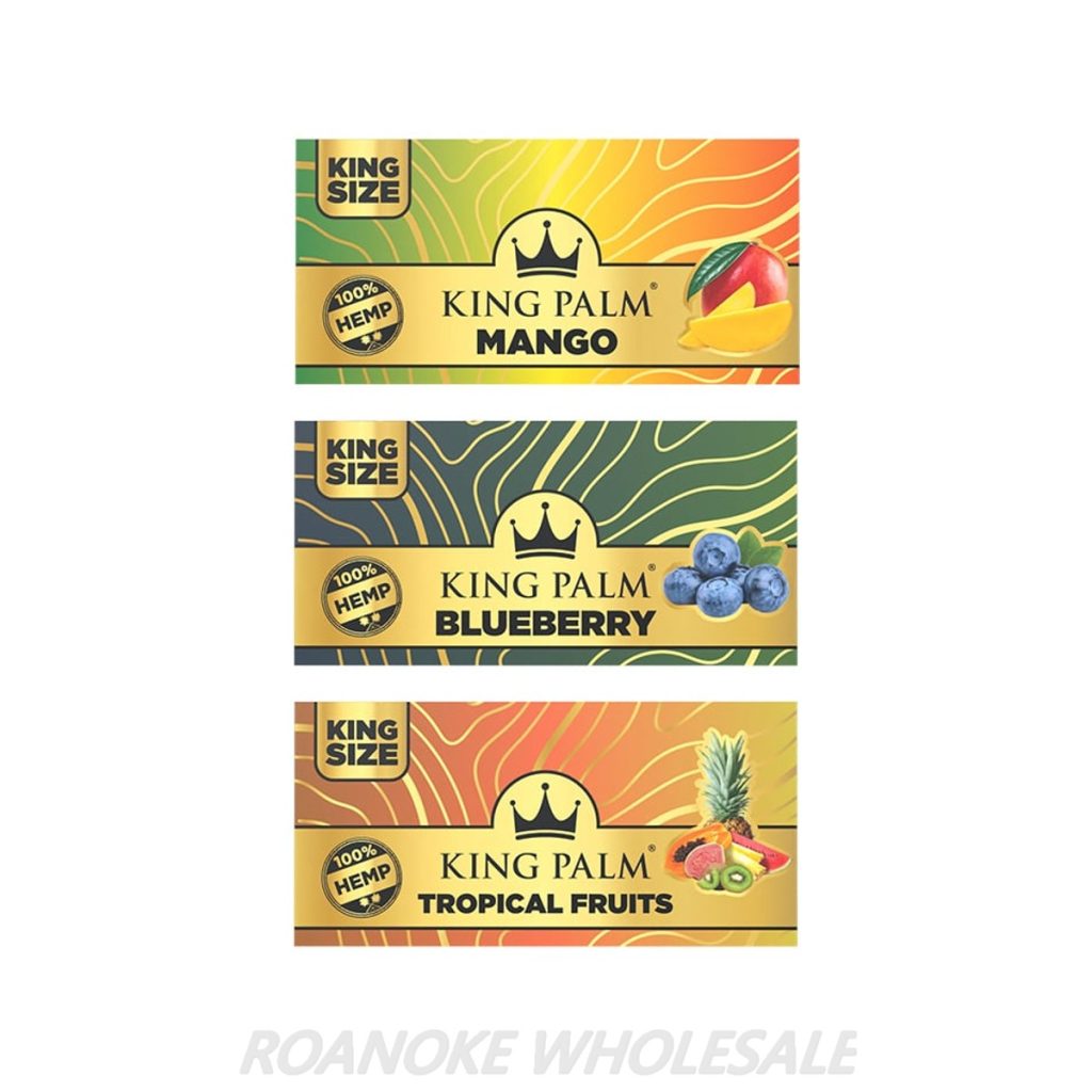 KING PALM HEMP ROLLING PAPER KING SIZE 22PCS Roanoke Wholesale