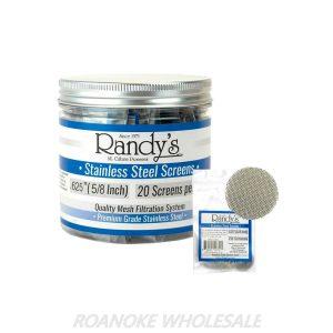 RANDYS SCREENS STAINLESS .625" (5/8 INCH) 20 SCREENS PER PACK