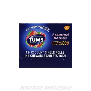 TUMS ANTACID ULTRA STRENGTH 1000 - ASSORTED BERRIES 12 ROLLS