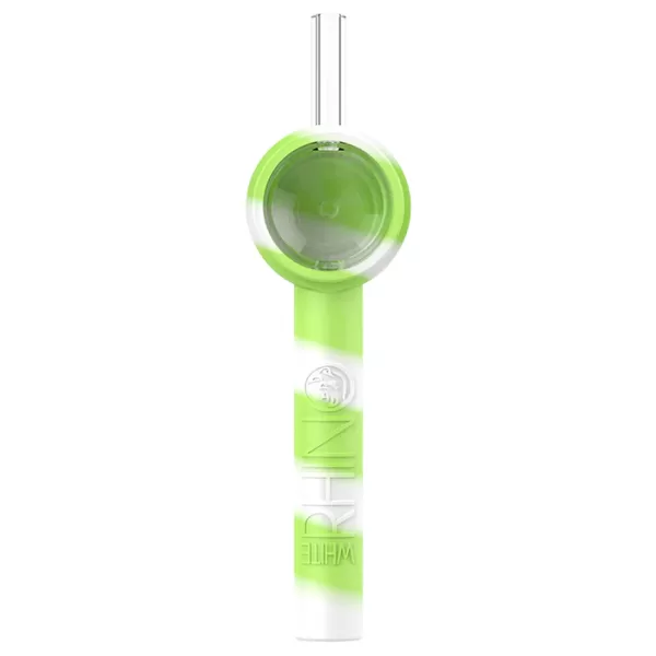 WHITE RHINO FLIP HANDPIPE TO STRAW [GLOW IN THE DARK] - Image 2
