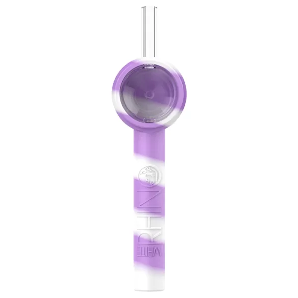 WHITE RHINO FLIP HANDPIPE TO STRAW [GLOW IN THE DARK] - Image 3