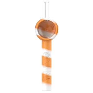 WHITE RHINO FLIP HANDPIPE TO STRAW [GLOW IN THE DARK]