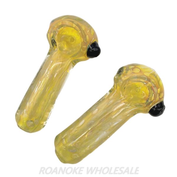 SPOON PIPE (4 1/2") CLEAR CLOUD DESIGN 2PCS - Image 2