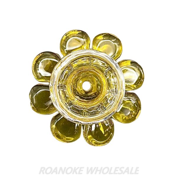 WATER PIPE ACCESSORY FLOWER 14MM MALE YELLOW 5PCS - Image 2