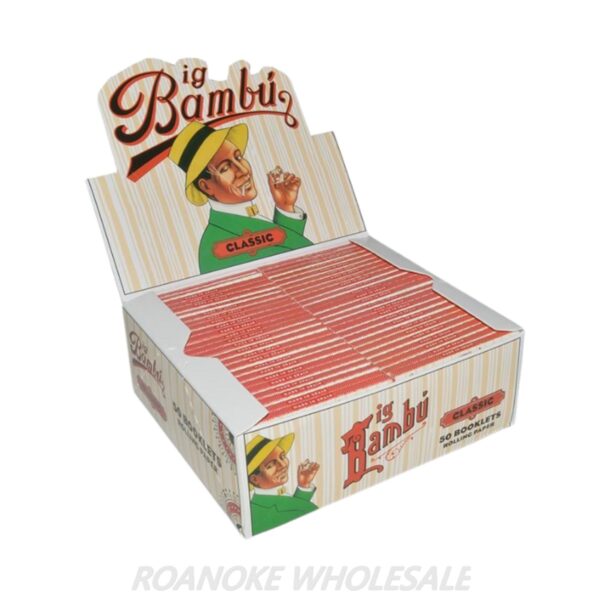 BAMBU CLASSIC ROLLING PAPERS 50PCS Roanoke Wholesale