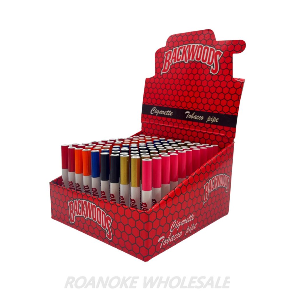 BACKWOODS DESIGN CIGARETTE TOBACCO PIPE 100PCS - Roanoke Wholesale