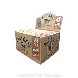 ZIG ZAG UNBLEACHED PRE-ROLLED TIPS 24PCS