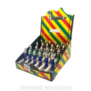 SOLID COLOR TOBACCO METAL PIPE 24PCS