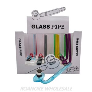 GLASS PIPE 12PCS - MIX COLORS