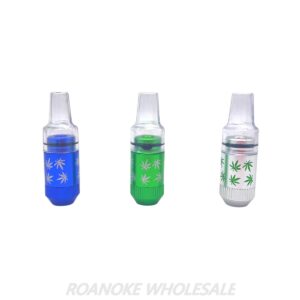MINI METAL PIPE PLASTIC TIP 2.5" 30PCS - LEAF DESIGN