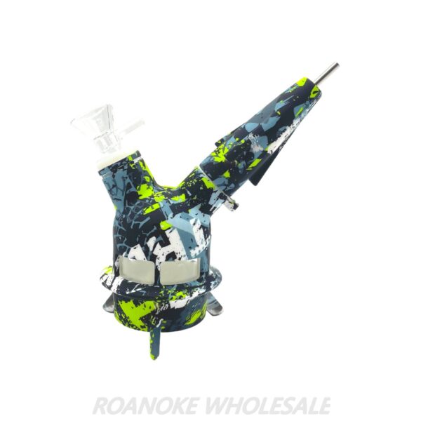 HAZARDOUS CONTAINER SILICONE PIPE 5" Roanoke Wholesale