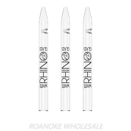 WHITE RHINO QUARTZ GLASS STRAW/ SILICONE CAP 25CT - Image 2