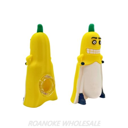 FLASHING BANANA SILICONE SPOON PIPE 5PCS - Image 2