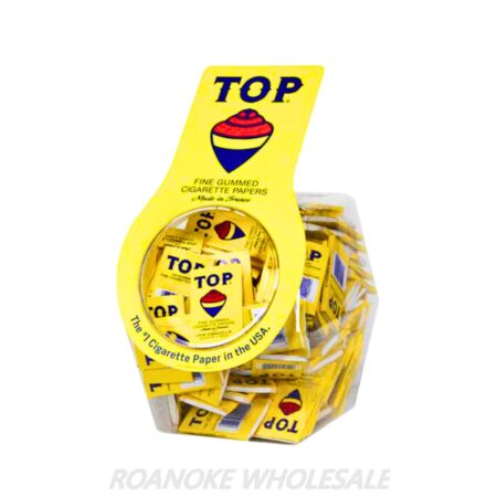 TOP GUMMED ROLLING PAPERS 1&1/2 SIZE 144PCS JAR DISPLAY