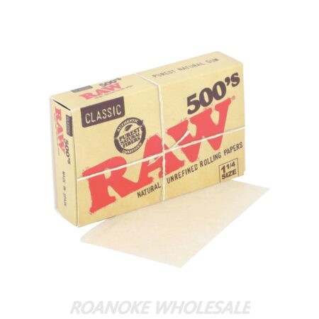RAW 500'S CLASSIC ROLLING PAPERS 1&1/4 SIZE 20PCS - Image 2