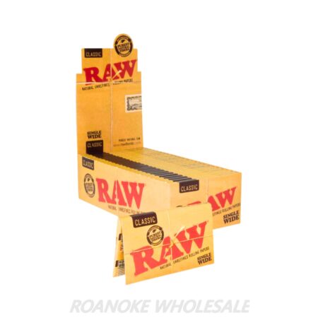 RAW CLASSIC SINGLE WIDE ROLLING PAPERS 25PCS