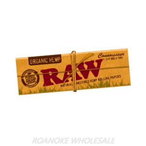 RAW CONNOISSEUR ORGANIC HEMP 1&1/4 SIZE + TIPS