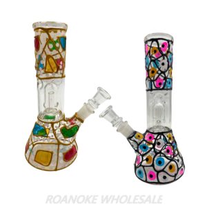 WATER PIPE JAR 8" DESIGNER PERCOLATOR 7PCS [NO SHIPPING]