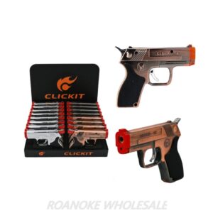 CLICKIT GLOCK-18 TORCH LIGHTERS W/ POINTER 16PCS [NO SHIPPING]