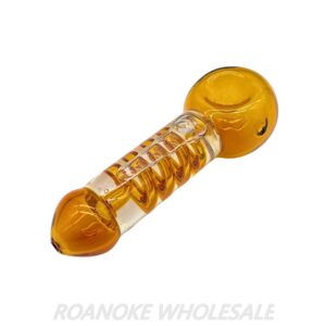 SPOON PIPE 6" GLYCERIN GEL FILLED WITH TWISTED AIRHOLE