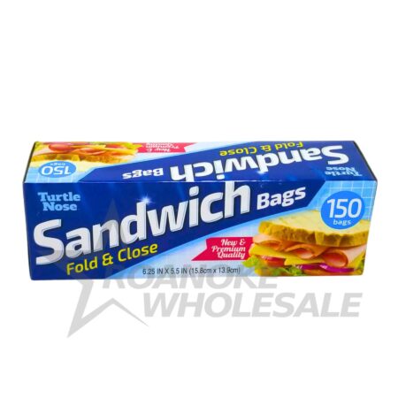 TURTLE NOSE (6.25" X 5.5") SANDWICH BAGS 150 BAGS / 24 BOXES