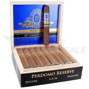 PERDOMO RESERVE 10TH ANNIVERSARY EPICURE MADURO 6X54 CIGARS 25PCS