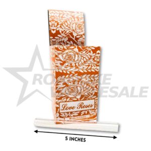 LOVE ROSES LARGE (5") GLASS TUBE 36PCS